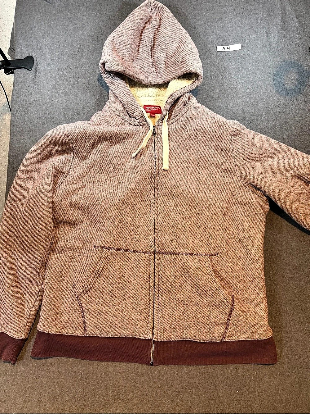 Arizona Jeans Hooded Jacket Brown & Red Size XXL